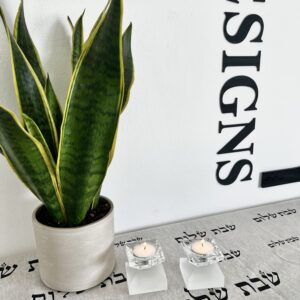 פמוטים קריסטל להדלקת נרות