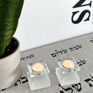 פמוטים קריסטל להדלקת נרות